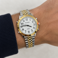 montre parlante homme bicolore montre parlante homme bicolore