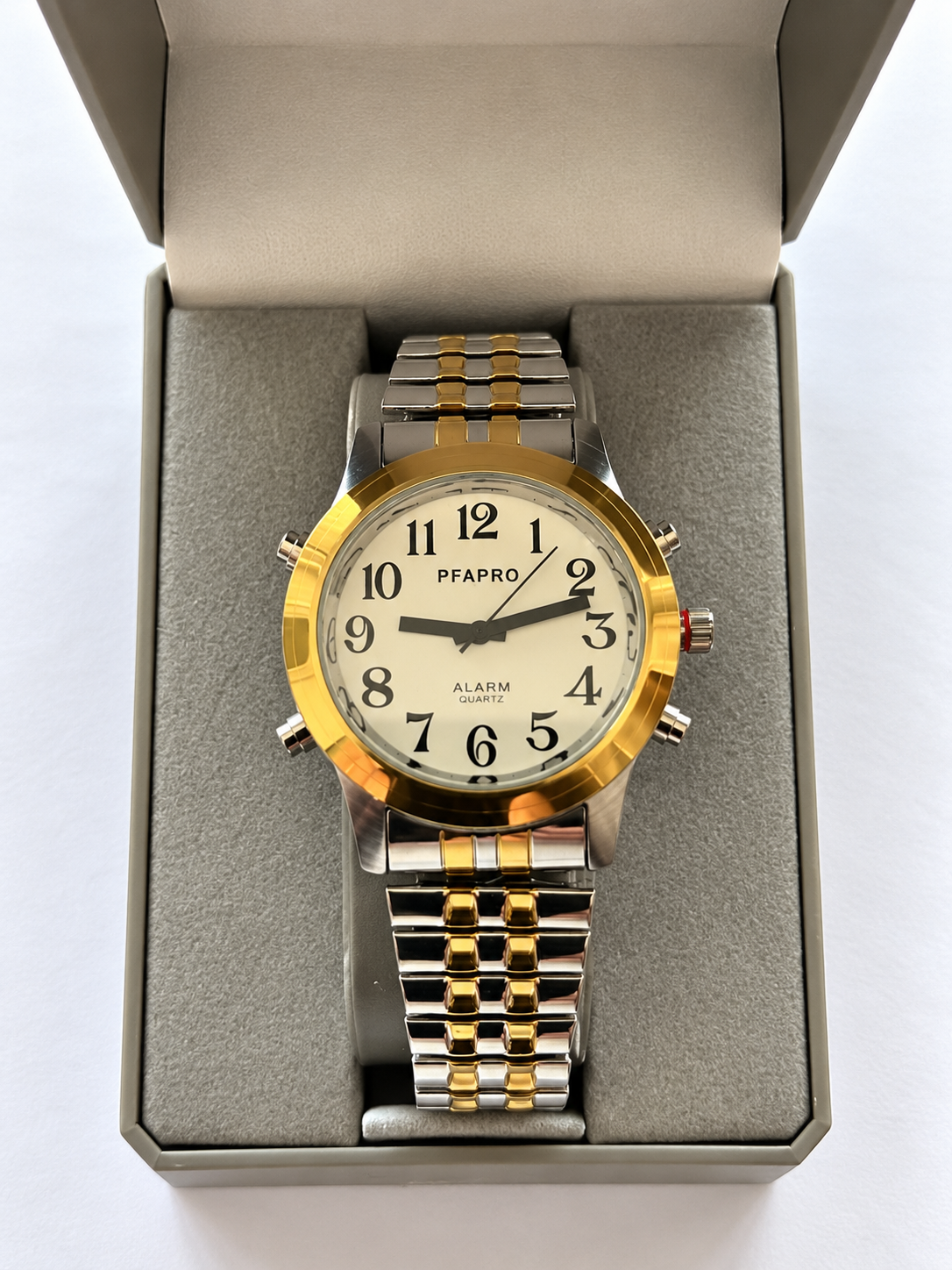 Montre parlante bicolore Femme ou Homme avec annonce de l'heure et de la date Montre parlante Femme ou Homme avec annonce de lheure et de la date
