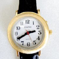 Montre parlante bracelet cuir noir 2