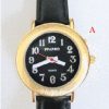 Montre parlante Femme, dorée, fond noir La montre parlante