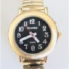 Montre parlante pour Femme avec bracelet dorée en métallique et élastique