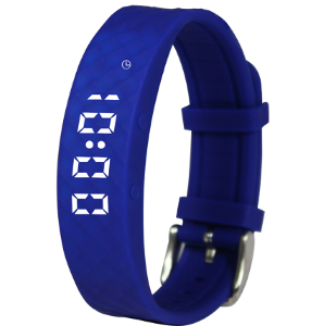 La montre vibrante couleur : bleu La montre parlante