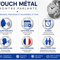 montre parlante TOUCH metal