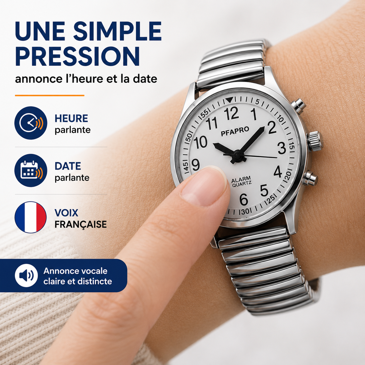 montre parlante TOUCH femme