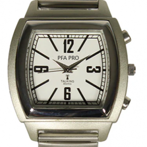 Montre parlante radio-pilotée carrée vintage. RP01 La montre parlante