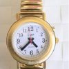 Montre parlante femme, dorée La montre parlante