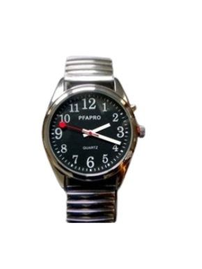 montre parlante homme fond noir