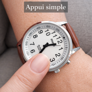 Montre parlante appui simple annonce vocale heure