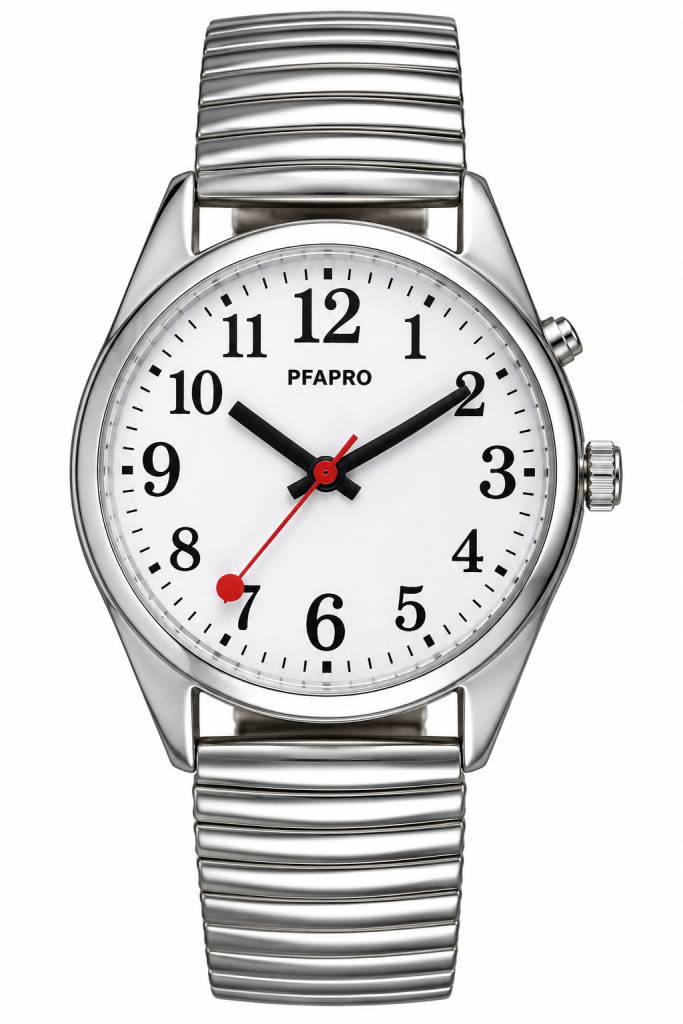 Montre parlante xxl, bracelet métallique - pfapro MONTRE PARLANTE XXL, bracelet métallique