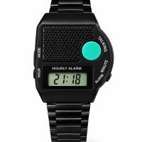 Montre parlante mixte digitale, bracelet métal noir - pfapro montre parlante mixte digitale, bracelet métal noir