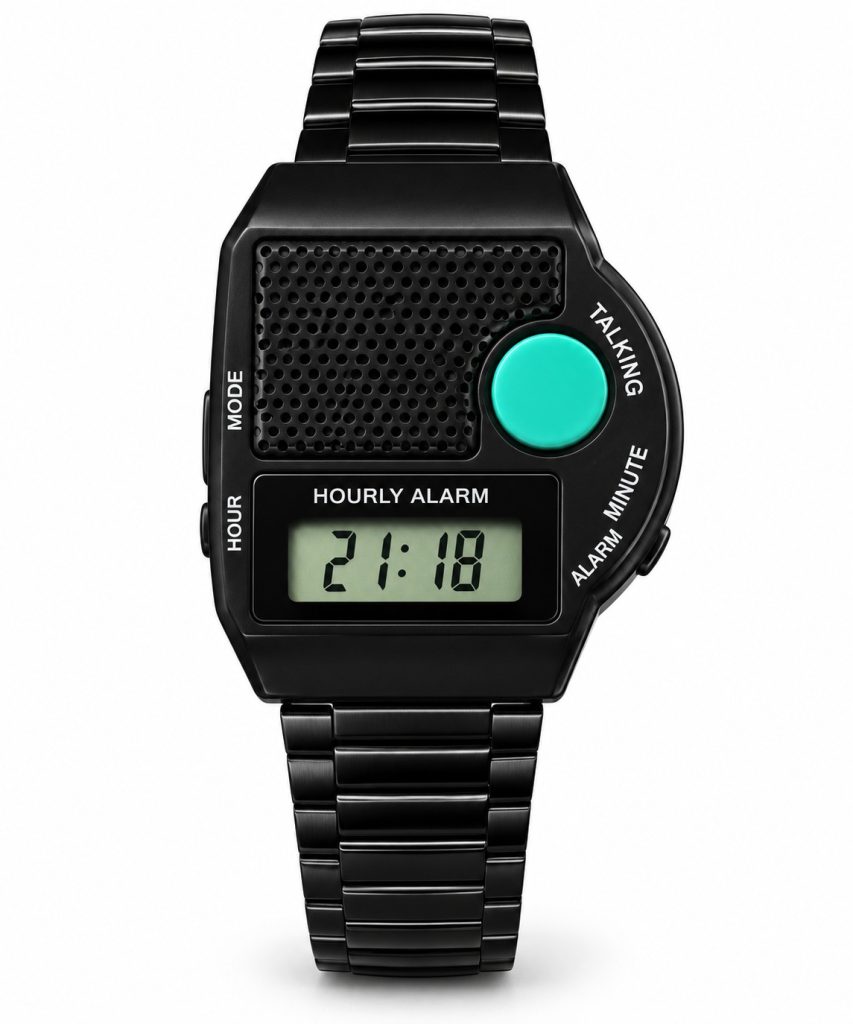 Montre parlante mixte digitale, bracelet métal noir - pfapro montre parlante mixte digitale, bracelet métal noir